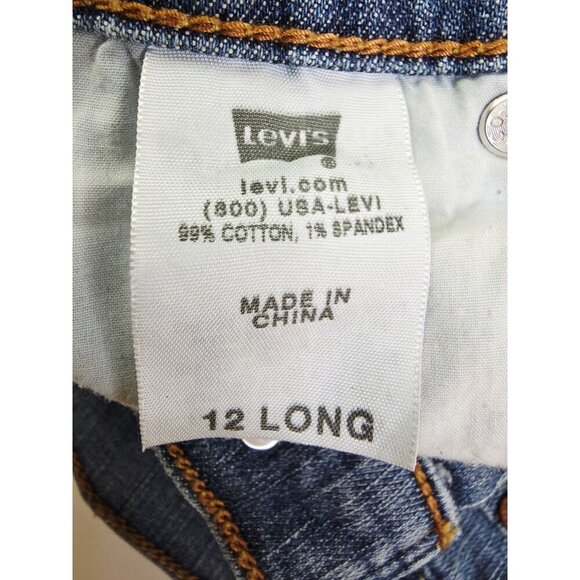 Levis Size 12 Long Womens 33" Inseam Perfectly Slimming Bootcut 512 Blue Jeans - Picture 7 of 12